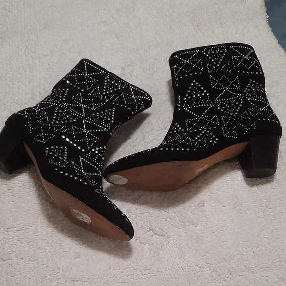 Rebecca Minkoff Black Studded Heeled Boots - Picture 4 of 10